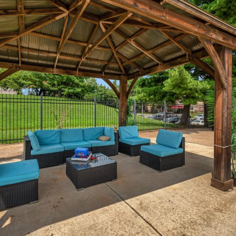 Covered outdoor seating